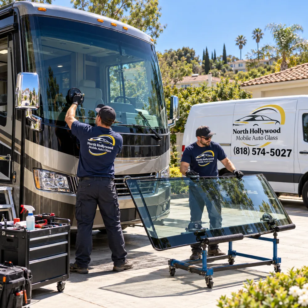 Mobile RV Windshield Replacement in North Hollywood