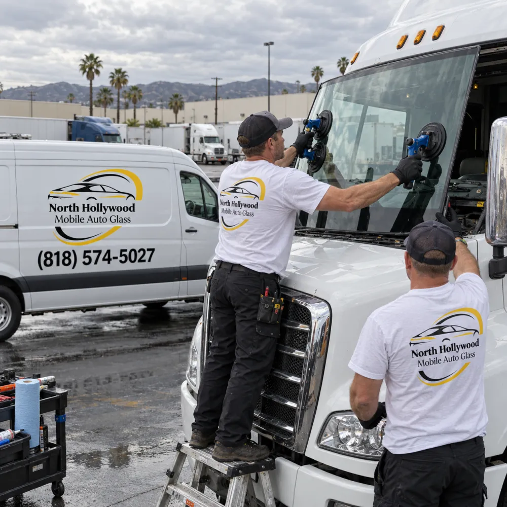 North Hollywood Semi truck Windshield Replacement